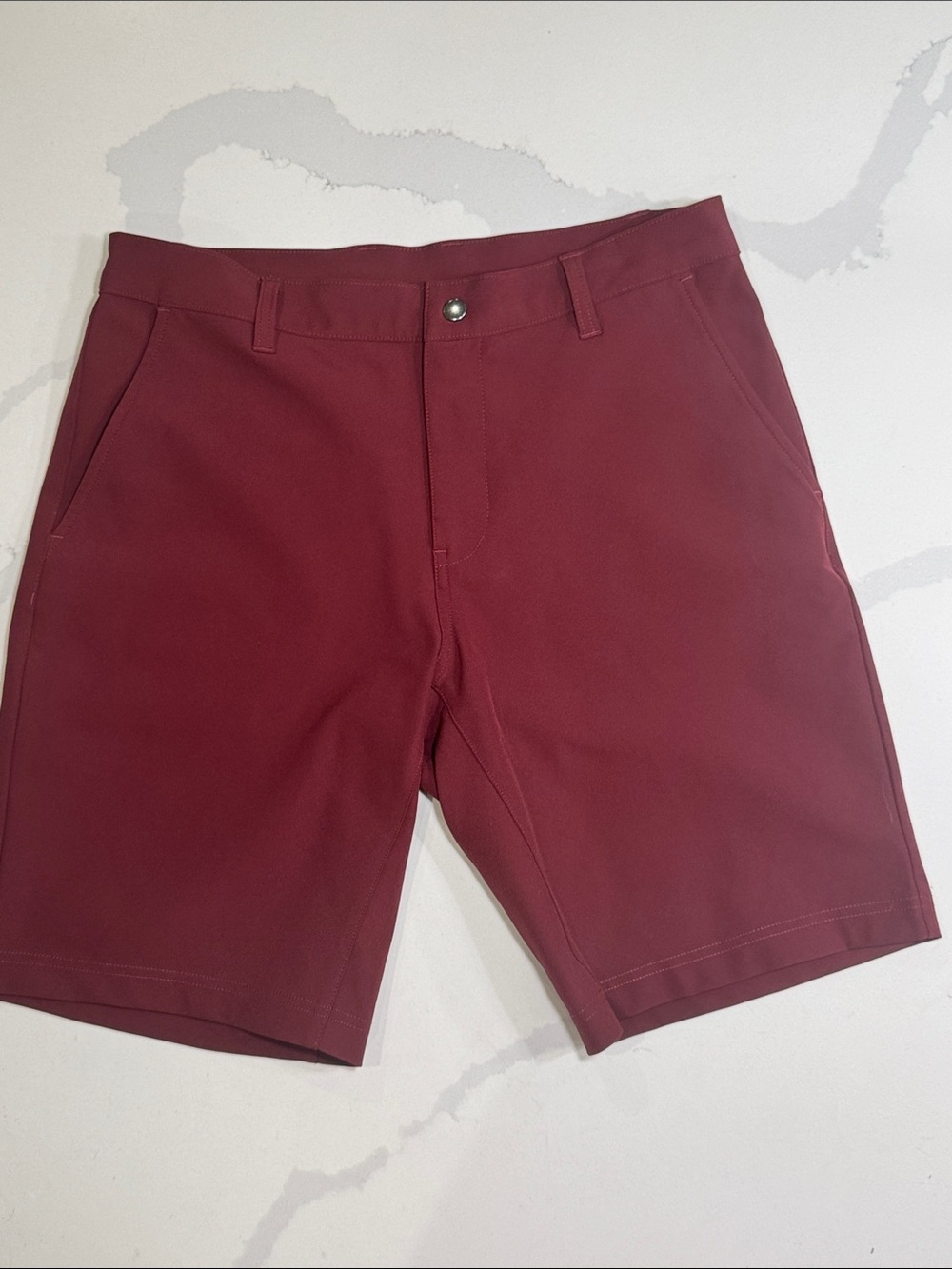 Men's State & Liberty Athletic Fit Dress Shorts - Burgundy